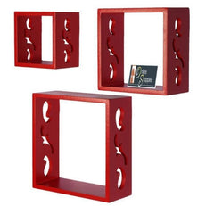Wooden Square Nesting Floating Wall Shelves Set of 3 - WoodenTwist