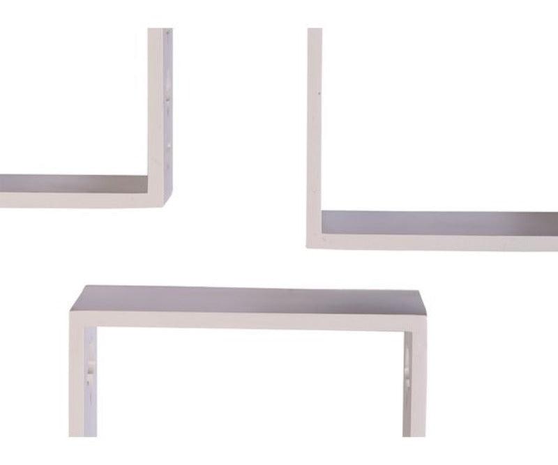 Wooden Square Nesting Floating Wall Shelves Set of 3 - WoodenTwist