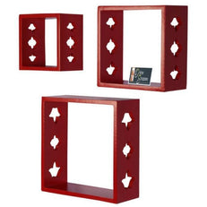 Wooden Square Nesting Floating Wall Shelves Set of 3 - WoodenTwist