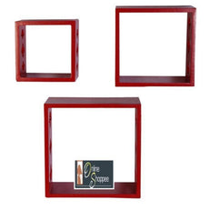 Wooden Square Nesting Floating Wall Shelves Set of 3 - WoodenTwist
