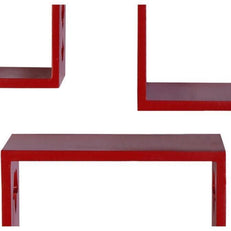 Wooden Square Nesting Floating Wall Shelves Set of 3 - WoodenTwist