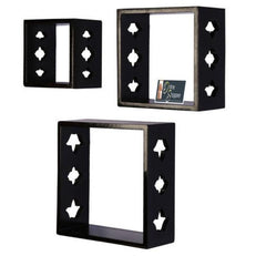 Wooden Square Nesting Floating Wall Shelves Set of 3 - WoodenTwist