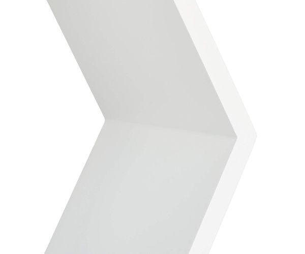 Hexagonal Wooden Floating Wall Shelves Set of 3 styled in a living room - WoodenTwist