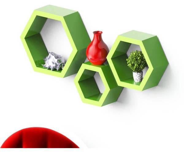 Living Room floating wall shelves