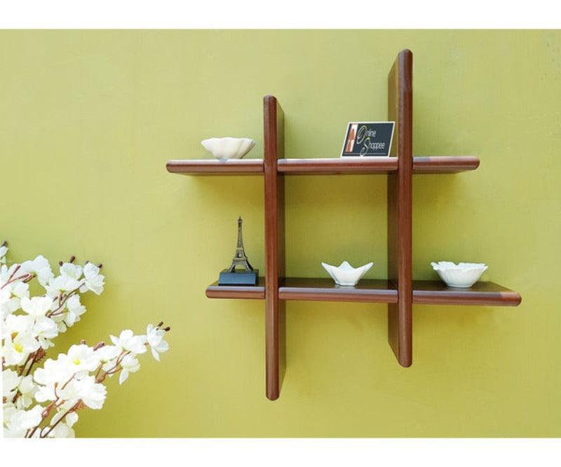 Criss Cross Floating Wall Shelf side profile