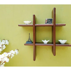Criss Cross Floating Wall Shelf side profile