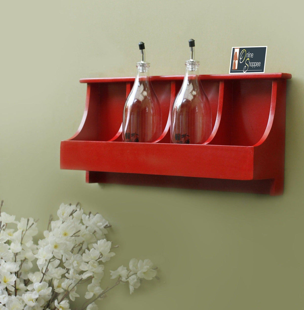 Wooden Wall Shelves Bottle Holders - WoodenTwist