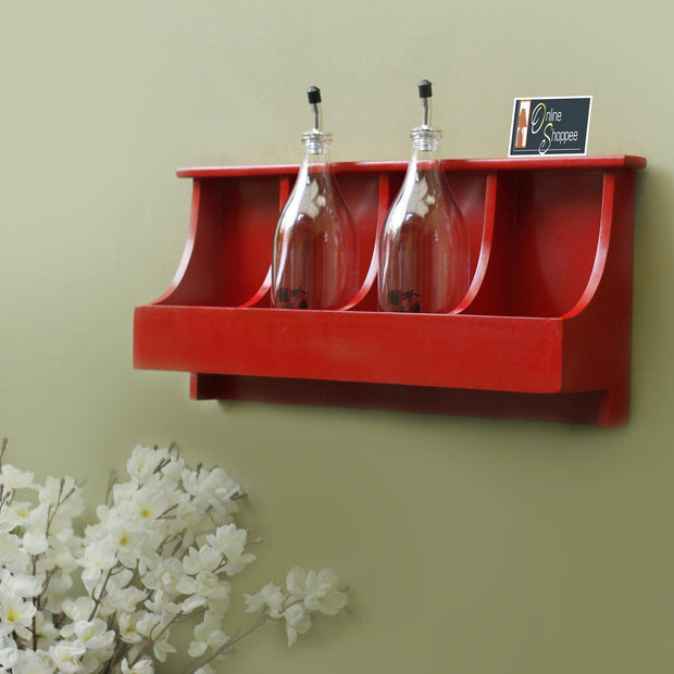 Wooden Wall Shelves Bottle Holders - WoodenTwist