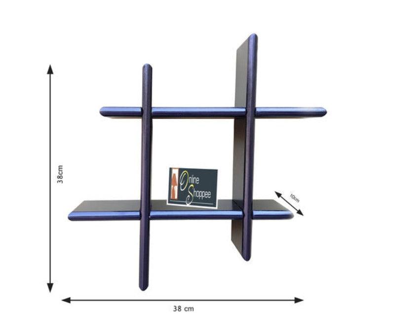 Wooden Criss Cross Floating Shelf - WoodenTwist