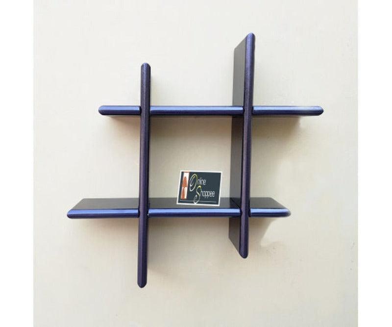Criss Cross Floating Wall Shelf front view