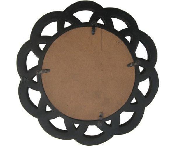Antique Wooden Wall Mirror Frame with Handicraft Work Design - carved frame detail