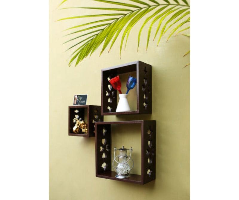 Square Shelf Racks For Bare Living Room Walls