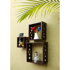 Wooden Square Nesting Floating Wall Shelves Set of 3 - WoodenTwist