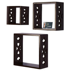 Wooden Square Nesting Floating Wall Shelves Set of 3 - WoodenTwist