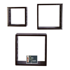 Wooden Square Nesting Floating Wall Shelves Set of 3 - WoodenTwist