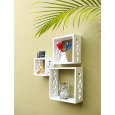 Wooden Square Nesting Floating Wall Shelves Set of 3 - WoodenTwist
