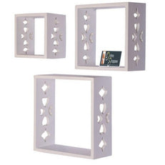 Wooden Square Nesting Floating Wall Shelves Set of 3 - WoodenTwist