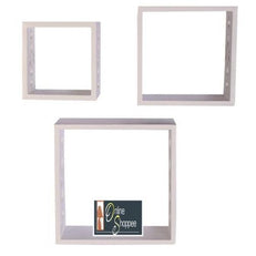 Wooden Square Nesting Floating Wall Shelves Set of 3 - WoodenTwist