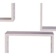 Wooden Square Nesting Floating Wall Shelves Set of 3 - WoodenTwist