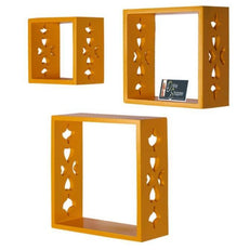 Wooden Square Nesting Floating Wall Shelves Set of 3 - WoodenTwist