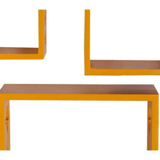 Wooden Square Nesting Floating Wall Shelves Set of 3 - WoodenTwist