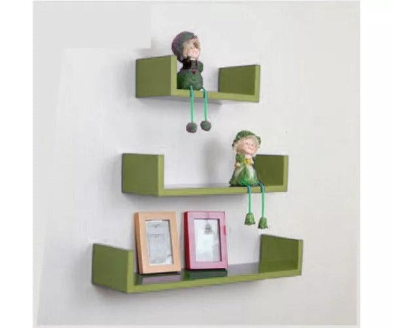 Wooden Handicraft Wall Decor Designer Wall Shelf Pack of 3 - WoodenTwist