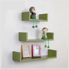 Wooden Handicraft Wall Decor Designer Wall Shelf Pack of 3 - WoodenTwist