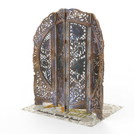 Wooden Partition Screen Room Divider freestanding side view