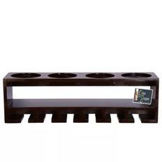 Unique Wooden Bottle Rack, 4 Bottles Holder Wall Shelves - WoodenTwist