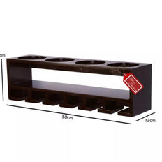 Unique Wooden Bottle Rack, 4 Bottles Holder Wall Shelves - WoodenTwist