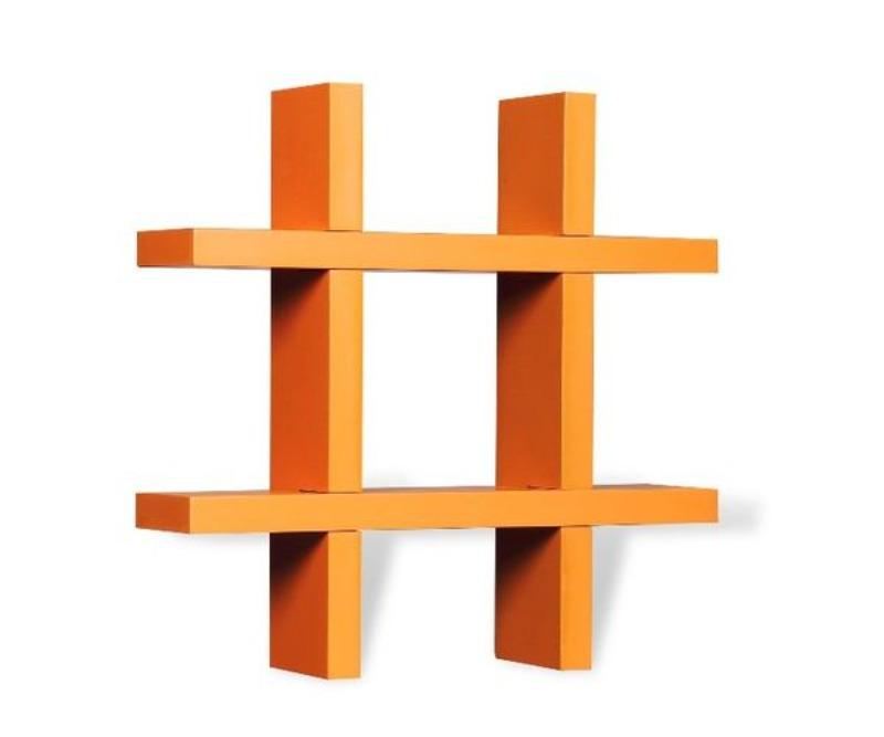 Wooden Criss Cross Floating Shelf