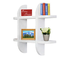 Wooden Criss Cross Floating Shelf - WoodenTwist