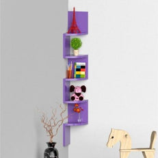 Wooden Fancy Zigzag Wall Mount Floating Corner Wall Shelf - WoodenTwist