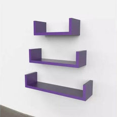 Wooden Handicraft Wall Decor Designer Wall Shelf Pack of 3 - WoodenTwist