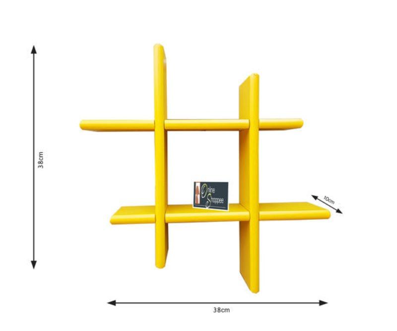 Wooden Criss Cross Floating Shelf - WoodenTwist