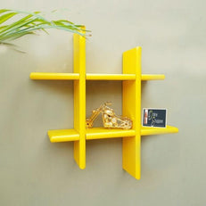 Criss Cross Floating Wall Shelf displaying collectibles