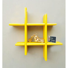 Criss Cross Floating Wall Shelf intersecting pattern close up