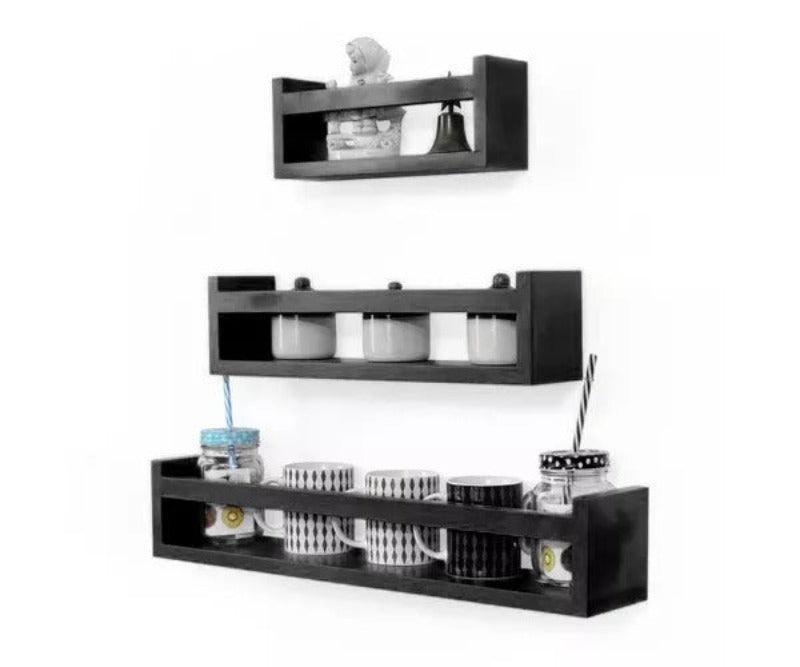 Wooden Wall Decor Multipurpose Kitchen Wall Rack - WoodenTwist