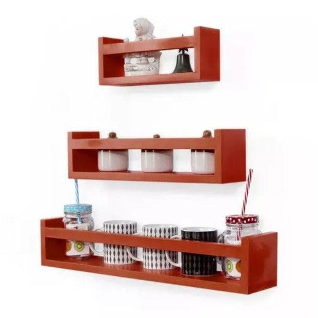 Wooden Wall Decor Multipurpose Kitchen Wall Rack - WoodenTwist