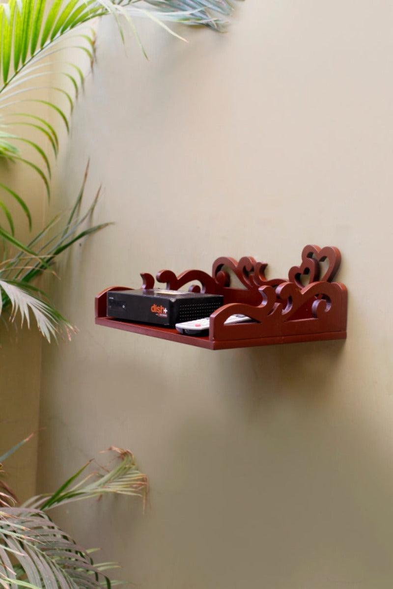 Wooden Beautiful Design Set top box Wall Shelf - WoodenTwist