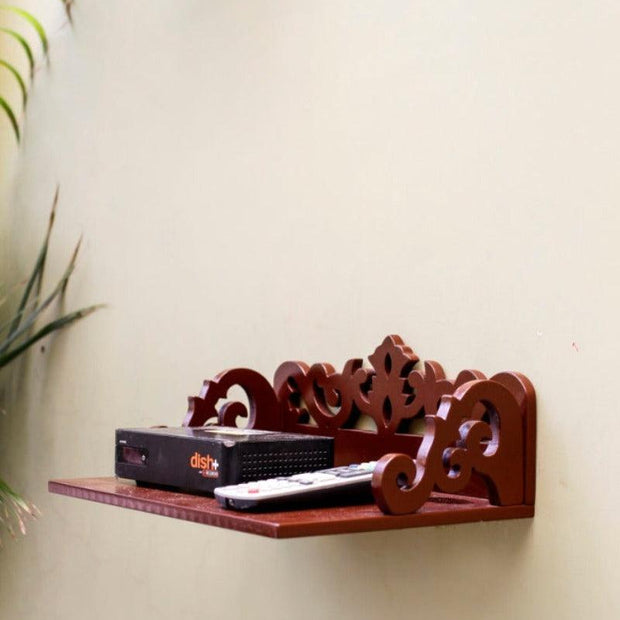 Wooden Beautiful Design Set top box Wall Shelf - WoodenTwist