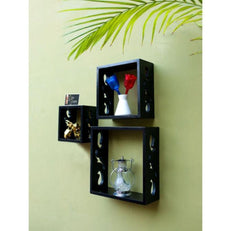 Wooden Square Nesting Floating Wall Shelves Set of 3 - WoodenTwist