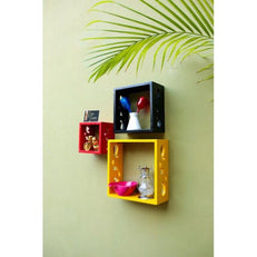 Wooden Square Nesting Floating Wall Shelves Set of 3 - WoodenTwist