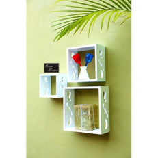 Wooden Square Nesting Floating Wall Shelves Set of 3 - WoodenTwist