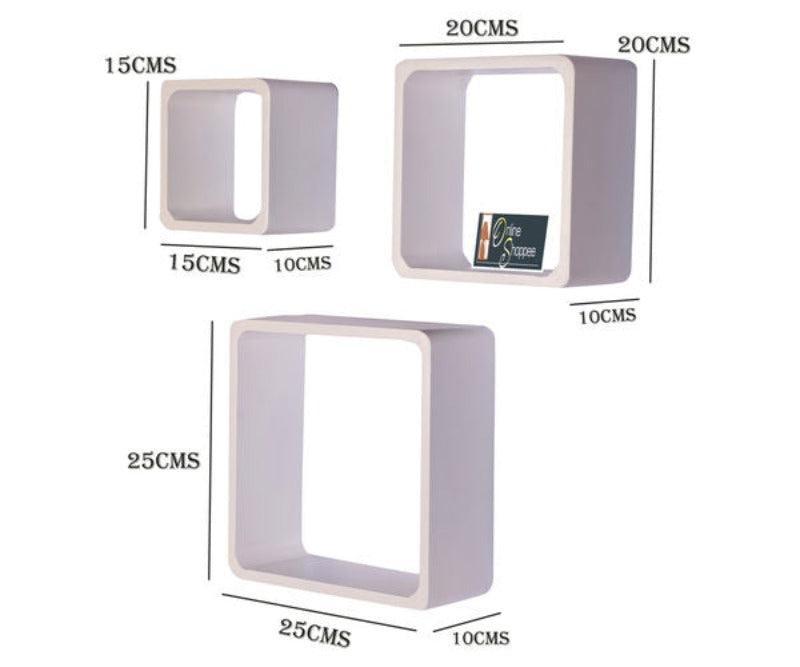 Square Nesting MDF Wall Shelves - WoodenTwist