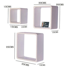 Square Nesting MDF Wall Shelves - WoodenTwist