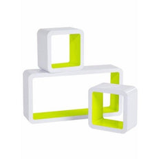 Wooden Artesania Grande Cube Floating Wall Shelves Set of 3 - WoodenTwist