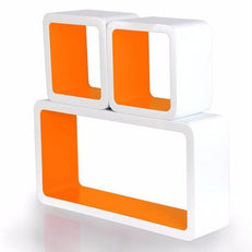 Wooden Artesania Grande Cube Floating Wall Shelves Set of 3 - WoodenTwist