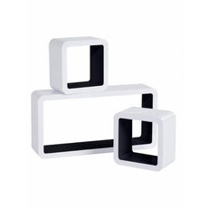 Wooden Artesania Grande Cube Floating Wall Shelves Set of 3 - WoodenTwist