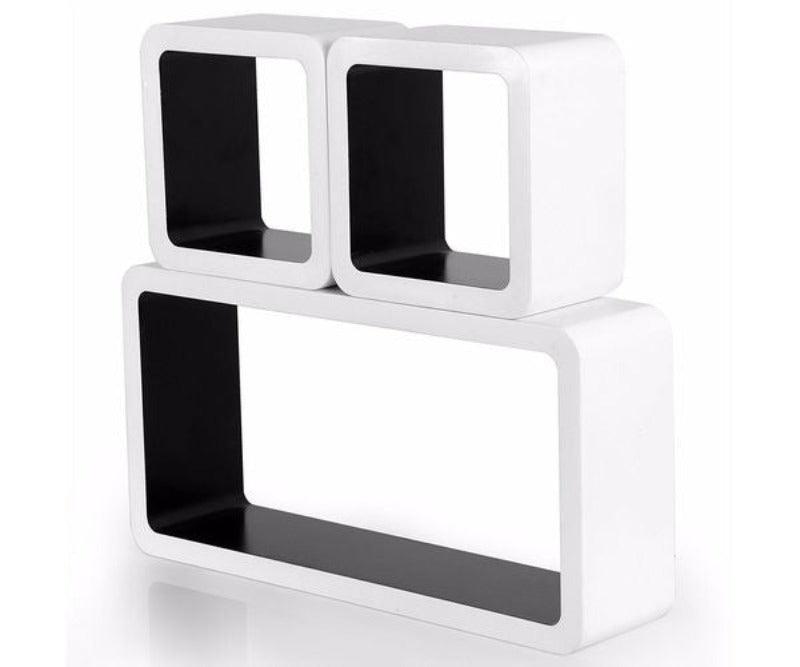 Wooden Artesania Grande Cube Floating Wall Shelves Set of 3 - WoodenTwist